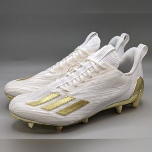 Adidas Adizero Football Cleats White Gold Metallic GX5122